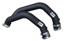 Load image into Gallery viewer, Injen 15-16 BMW M3(F80)/M4 (F82/83) 3.0L L6 Twin Turbo 2PC Aluminum Int. Charge Pipe - Wrinkle Black - SES1116ICPWB
