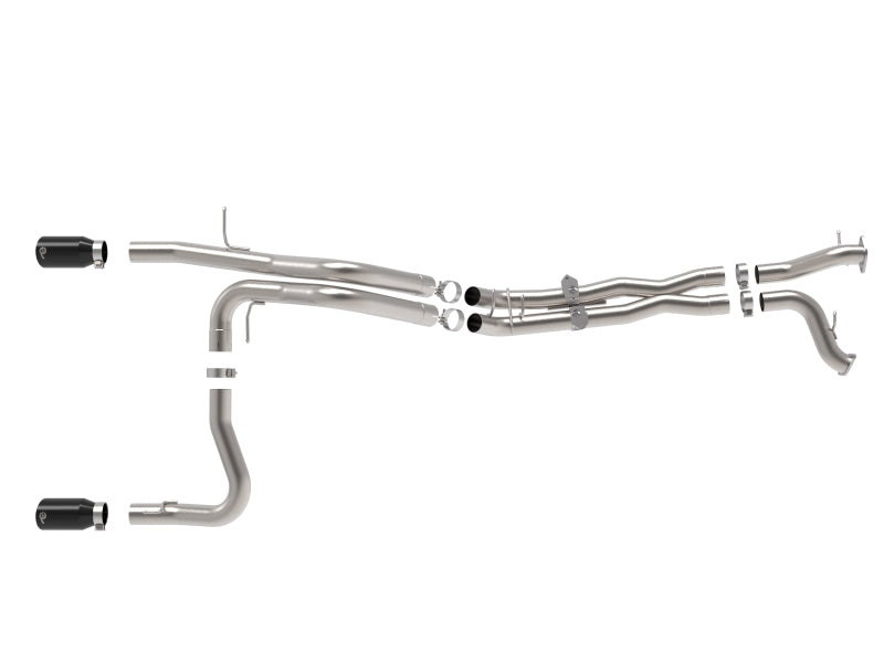 aFe 22-26 Ford Bronco V6 3.0L (tt) Vulcan Series 3in 304SS Cat-Back Exhaust System w/ Black Tips - 49-33154-B