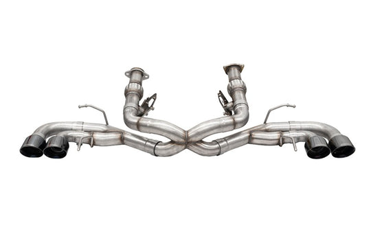 Corsa 2020-25 Corvette C8 3in Xtreme Cat-Back Exhaust 4.5in Black Quad Tips - Deletes stock AFMValve - 21104BLK