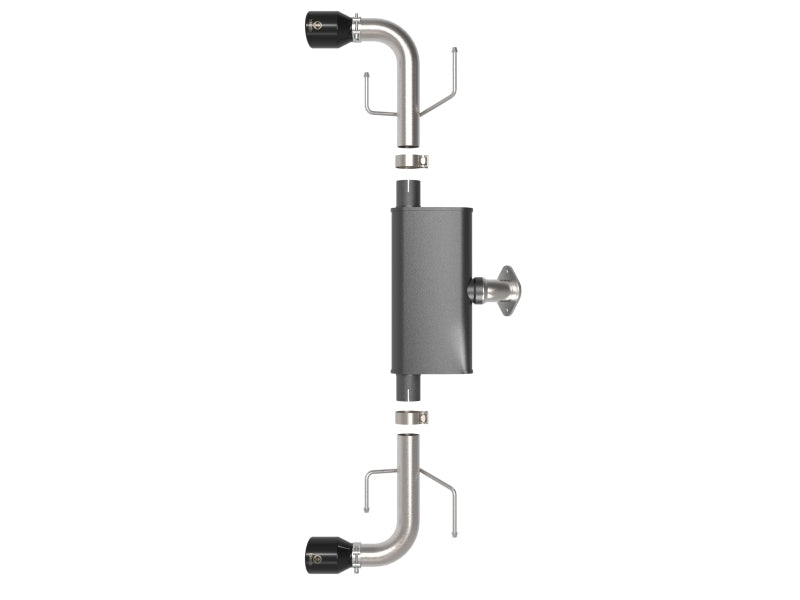 aFe Takeda 17-21 Mazda CX-5 2.5L (t) 2.5in. SS Axle-Back Exhaust System w/Black Tips - 49-37021-B