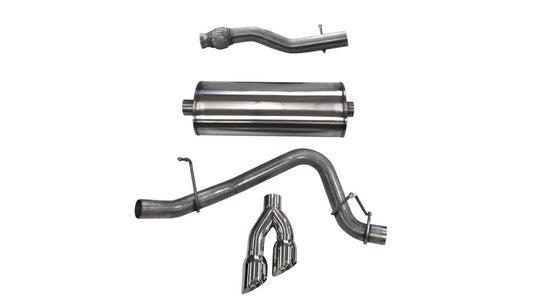 Corsa 2015-2020 GMC Yukon XL 1500 5.3L V8 3in Cat-Back Single Side Exit Twin 4in Polished Tips - 14748