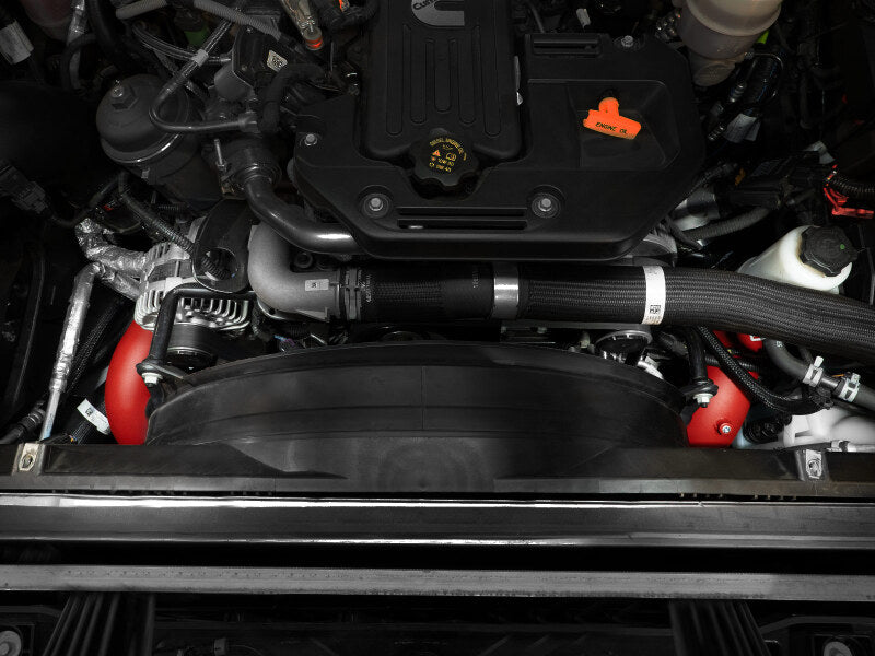 aFe BladeRunner 3in & 3-1/2in AL Hot and Cold Charge Pipe Kit Red RAM Diesel Trucks 25-26 L6-6.7L - 46-20814-R