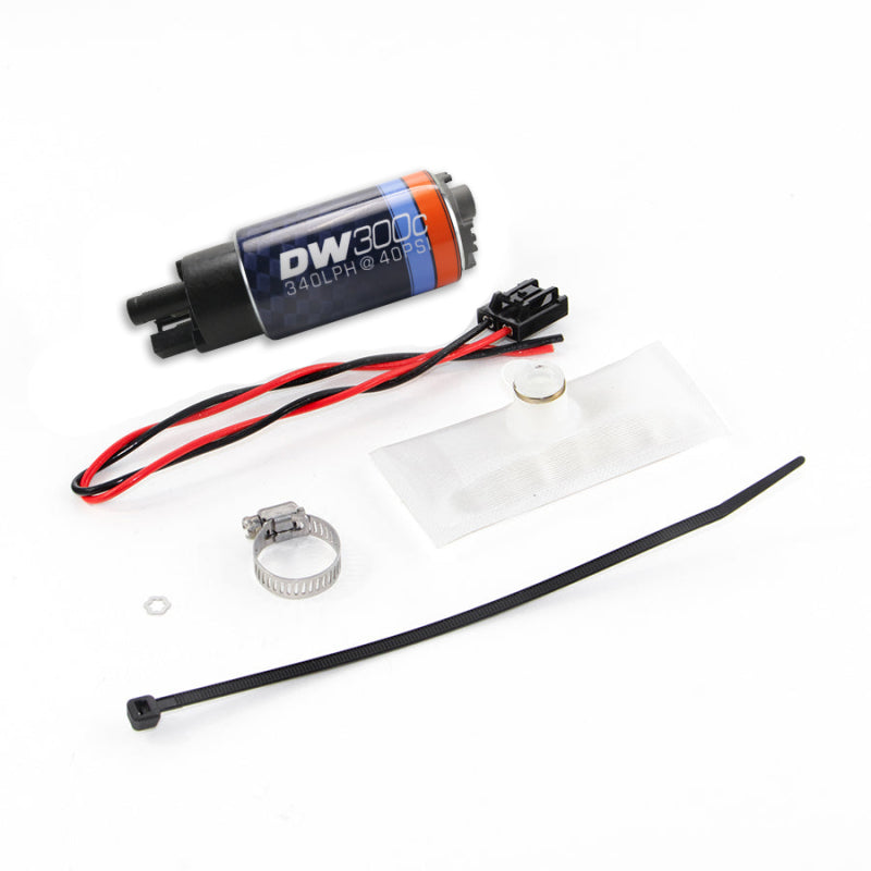 DeatschWerks 88-91 BMW 325i DW300C 340 LPH Compact Fuel Pump w/ Install Kit (w/o Mounting Clips) - 9-307-1030