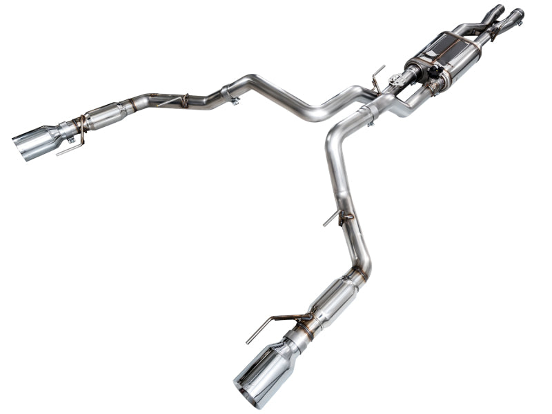 AWE Tuning Gen 3 Raptor SwitchPath Exhaust - Chrome Silver Tips - 3025-32356