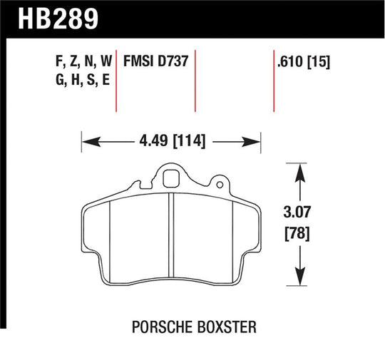 Hawk HP+ Street Brake Pads - HB289N.610