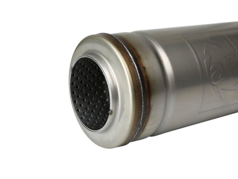 aFe MACH Force-Xp Muffler 3 IN ID Center/Center x 5 IN Dia. x 14 IN L - Round Body - 49M30049