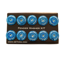 Load image into Gallery viewer, NRG Fender Washer Kit w/Color Matched M6 Bolt Rivets For Plastic (Blue) - Set of 10 - FW-150BL