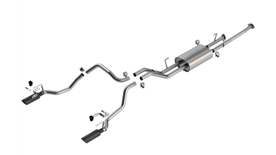 Borla 07-21 Toyota Tundra w/ Long Bed Cat-Back Touring SS Catback Exhaust w/ Black Chrome Tips - 140333BC
