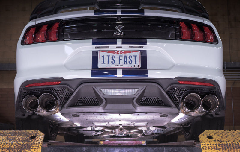 Stainless Works 2020 Ford GT500 Redline Catback X-Pipe Exhaust Factory Connect - Polished Tips - GT500CBXFCR