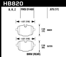 Load image into Gallery viewer, Hawk 12-17 BMW M6 / 14-17 BMW M6 Gran Coupe / 13-16 BMW M5 HPS 5.0 Rear Brake Pads - HB820B.675