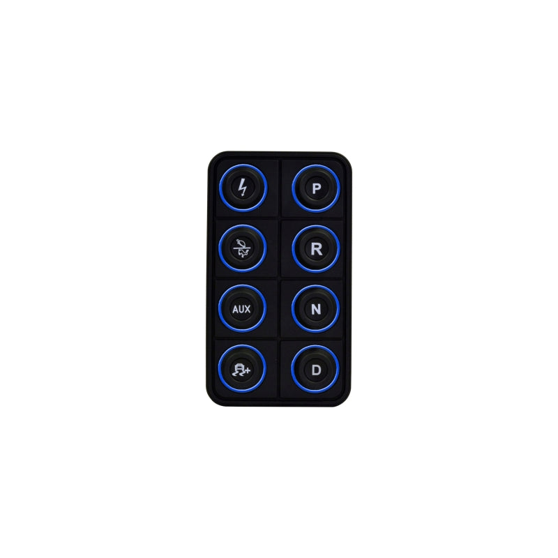 AEM EV 8 Button Keypad CAN Based Programmable Backlighting - 30-8400