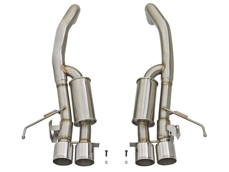 aFe MACHForce XP 3in-2 1/2in Axle Back 304SS Exhaust w/ Polished Tips 15-17 Chevy Corvette Z06 - 49-34082-P