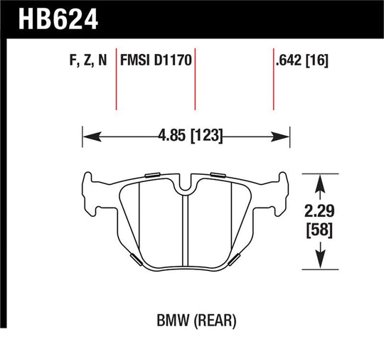 Hawk 06 BMW 330i/330xi / 07-09 335i / 07-08 335xi / 09 335d / 08-09 328i Performance Ceramic Street - HB624Z.642