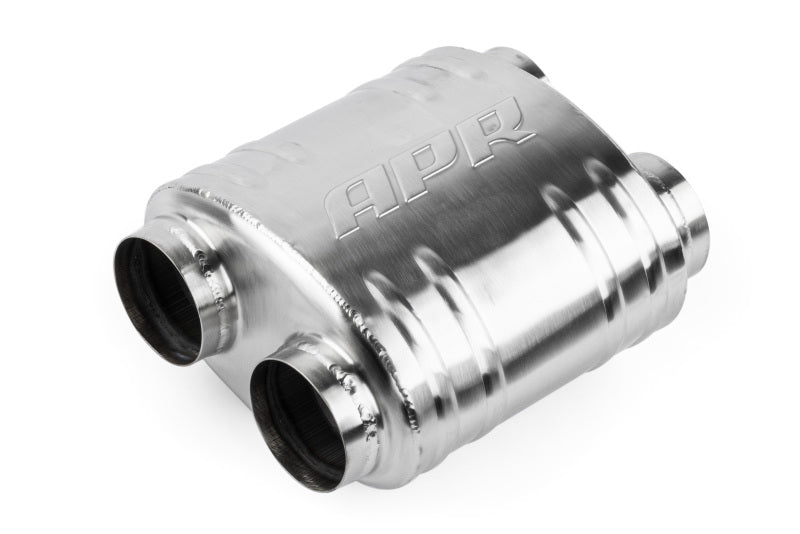 APR Premium Sound Absorption Muffler - Dual 70mm (2.75in) - Oval Body 217mm x 134mm x 210mm - MUH0011
