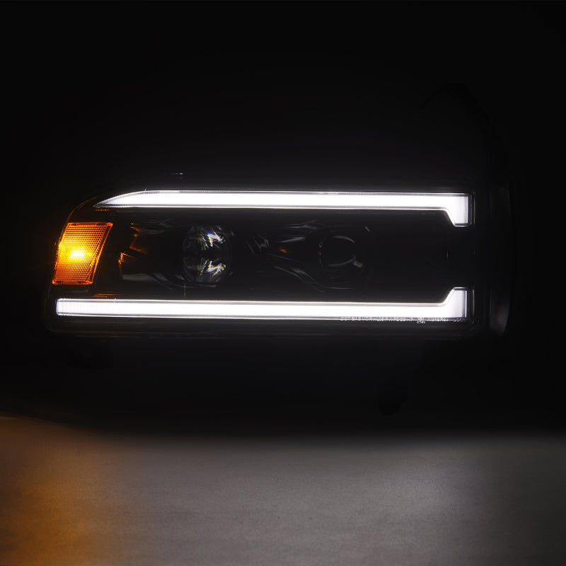 AlphaRex 94-01 RAM 1500 LUXX LED Proj Headlights Alpha-Blk w/Activ Light/Seq Signal/SB DRL - 880355