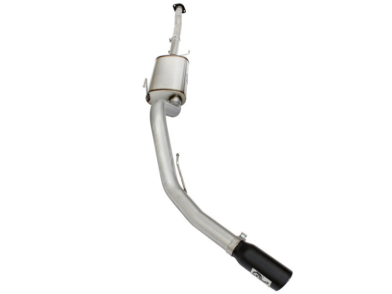 aFe MACHForce XP Exhaust 3in-3.5in SS Single Side Exit CB w/ Black Tips 15 Ford F150 V8 5.0L CC/SB - 49-43073-B