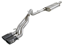 Load image into Gallery viewer, aFe Rebel Series Cat-Back 2.5in Dual Center Exit SS Exhaust w/ Black Tips 07-14 Jeep Wrangler V6 - 49-48054-B