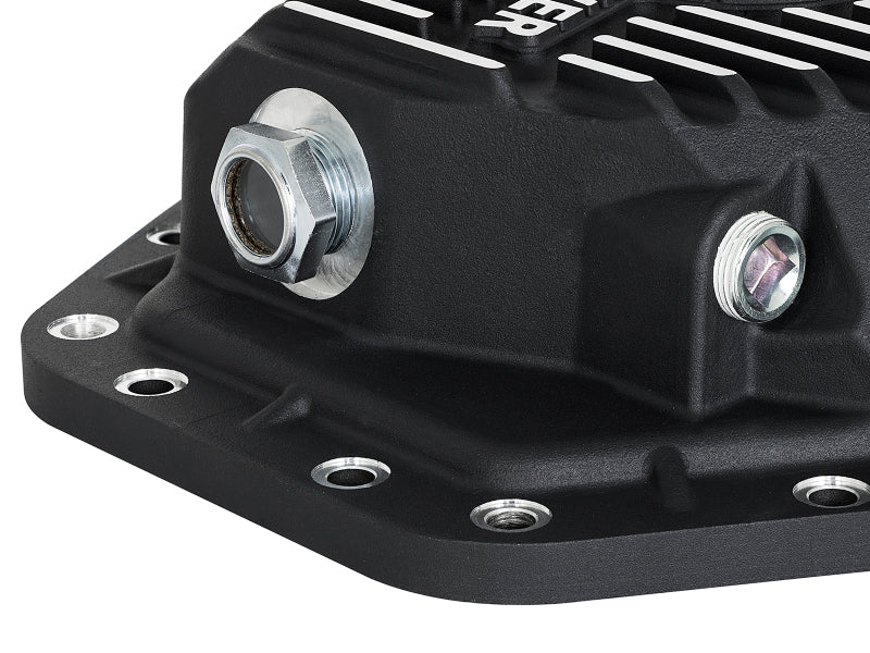 aFe Power Pro Ser Rear Diff Cover Black w/Mach Fins 2017 Ford Diesel Trucks V8-6.7L(td) Dana M275-14 - 46-70352