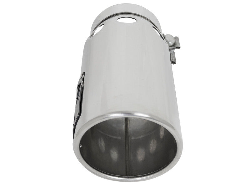 aFe Power Intercooled Tip Stainless Steel - Polished 4in In x 5in Out x 12in L Bolt-On - 49T40501-P121