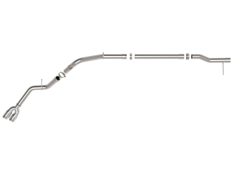 aFe Rebel XD Series 3 IN 304 Stainless Steel DPF-Back Exhaust w/Dual Polished Tips - 49-34145-P