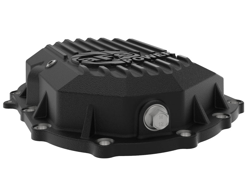 AFE Power 11-18 GM 2500-3500 AAM 9.25 Axle Front Differential Cover Black Machined Street Series - 46-71050B
