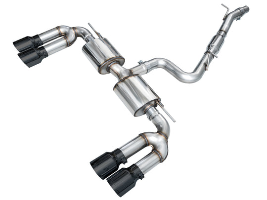 AWE Tuning 22-24 Audi 8Y S3 Touring Edition Exhaust - Diamond Black Tips - 3015-43897