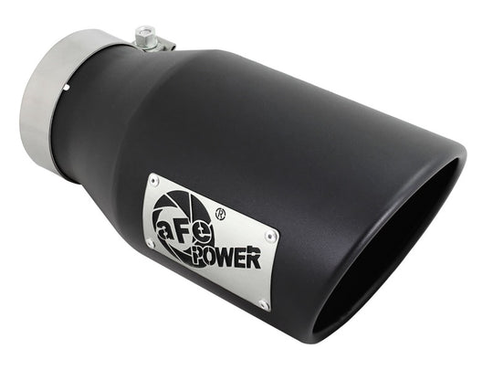 aFe Diesel Exhaust Tip Bolt On Black 4in Inlet x 6in Outlet x 12in - 49T40601-B12