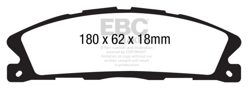 EBC 13+ Lincoln MKS 3.5 Twin Turbo Redstuff Front Brake Pads - DP31886C