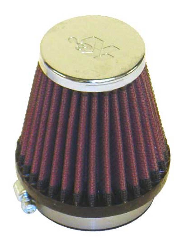 K&N Universal Chrome Filter 2 1/8 inch FLG / 3 inch Bottom / 2 inch Top / 3 inch Height - RC-2330