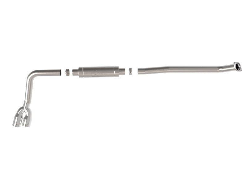 aFe Rebel Series 3in 304 Stainless Middle-Side Exit System Polished Toyota Hilux 15-26 L4-2.4/2.8L - 49-36089-P