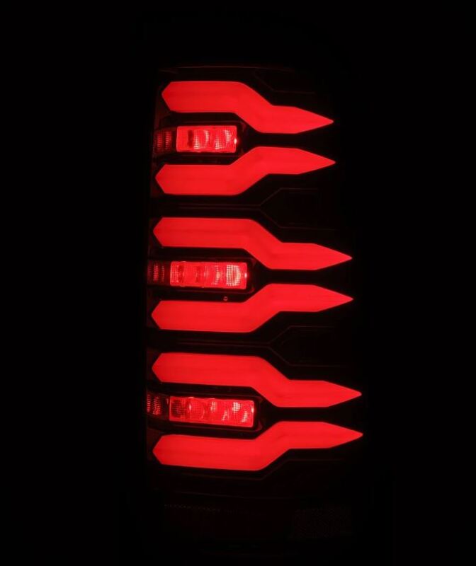 AlphaRex 99-06 Chevrolet Silverado/99-06 GMC Sierra LUXX-Series LED Tail Lights - Black/Red - 620007