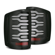 Load image into Gallery viewer, AlphaRex 14-18 Chevrolet Silverado Luxx-Series LED Tail Lights Black w/Activ Light/Seq Signal - 620030