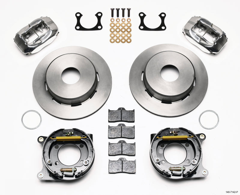 Wilwood Forged Dynalite P/S Park Brake Kit Polished Big Ford 2.36in Offset Currie Blank - 140-7142-P