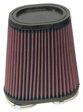 Load image into Gallery viewer, K&amp;N Universal Rubber Filter Dual Flange Oval Tprd 3.75in Base O/S W x 3.438in Top O/S W x 6.75in H - RU-4710