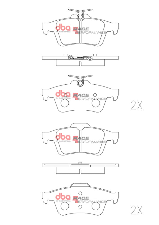 DBA 07-13 Mazda Mazdaspeed3 Rear RP Performance Brake Pads - DB1763RP