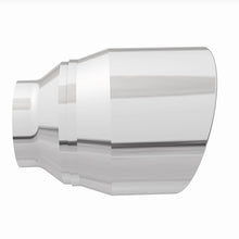 Load image into Gallery viewer, MagnaFlow Tip Stainless Double Wall Round Single Outlet Polished 4.5in DIA 2.5in Inlet 5.75in Length - 35224