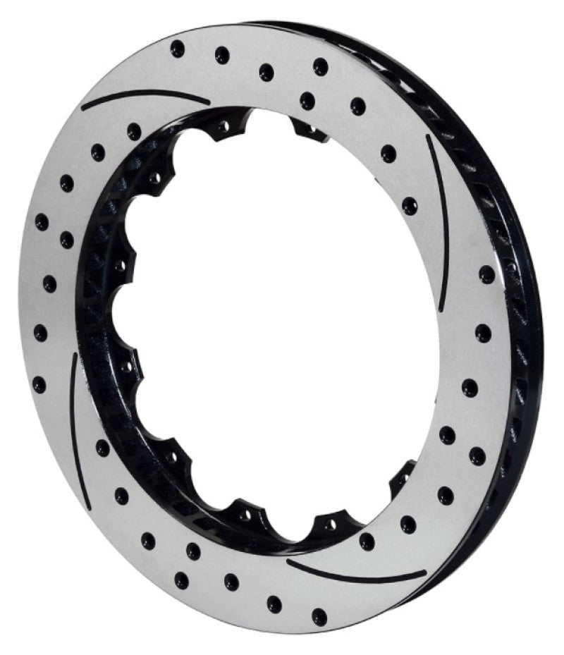 Wilwood Rotor-SV-SRP 72 Iron-LH-Drill-BLK 14.25 x 1.25 - 12 on 9.19in - 160-9763-BK