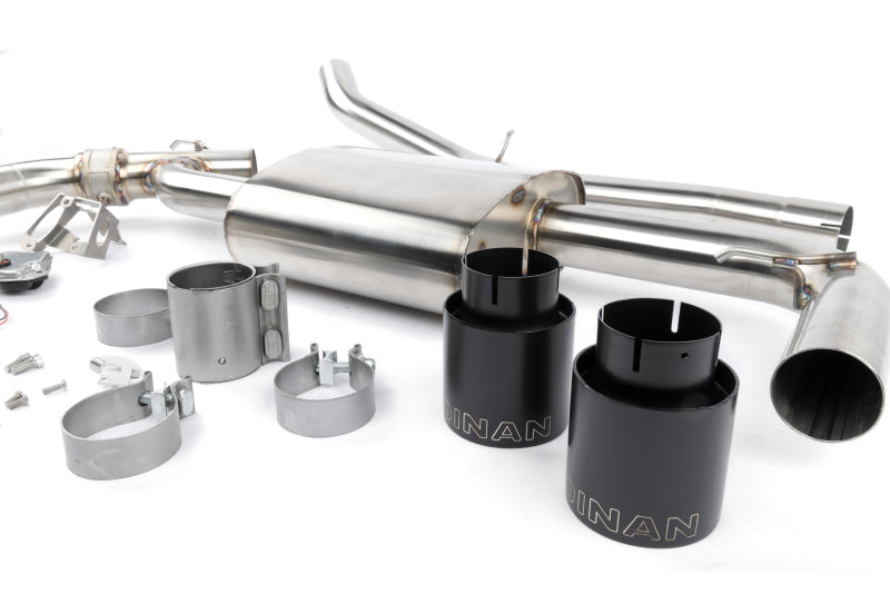 Dinan 17-24 Mini Cooper Clubman/Countryman S ALL4 (F54/F60) Valved Axleback Exhaust - Black Tips - D660-0084-BLK