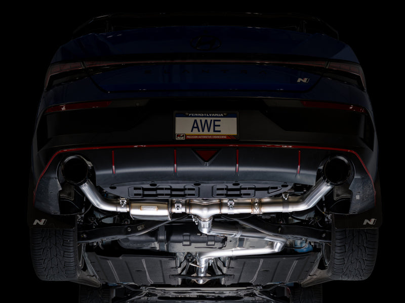 AWE Tuning 22-26 Hyundai Elantra N SwitchPath Cat-Back Exhaust - Diamond Black Tips - 3025-33237