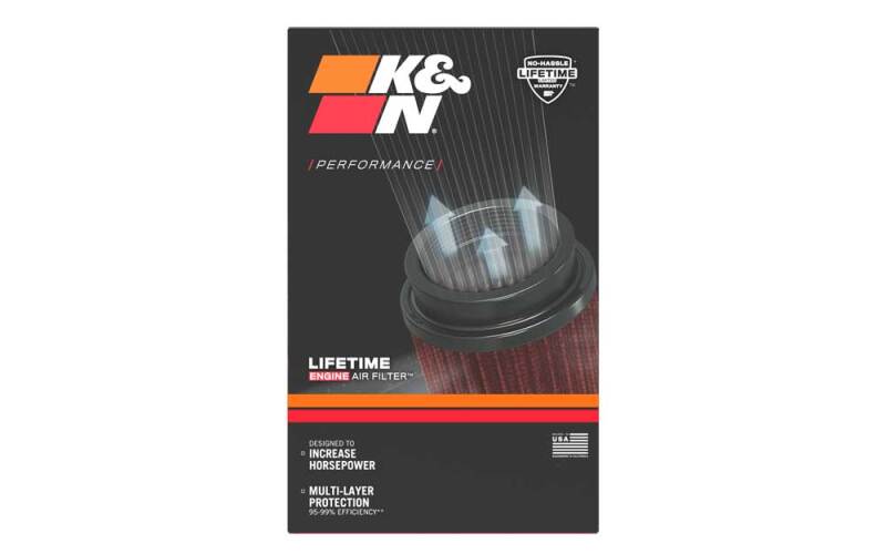 K&N Filter Universal  Filter 2 3/8 inch Dual Flange 107mm C-C 3 inch Height - RU-2970