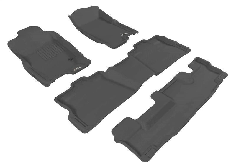 3D MAXpider 06-10 Ford Explorer w/ Bench 2nd Row Kagu Black Full Set - L1FR03501509