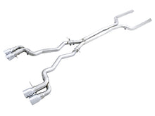 Load image into Gallery viewer, AWE Tuning 18-19 BMW M5 (F90) 4.4T AWD Cat-Back Exhaust - Track Edition (Chrome Silver Tips) - 3020-42070