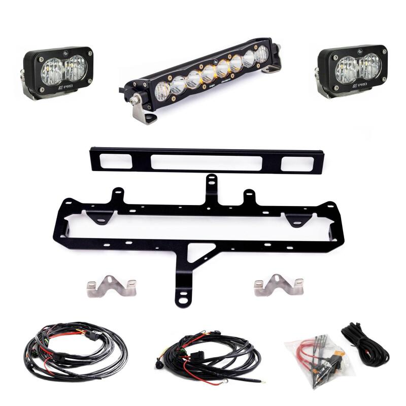 Baja Designs 2024+ Toyota Tacoma (Incl. TRD Pro) 10in. S8/S2 Pro Grille Kit - Clear - 448253