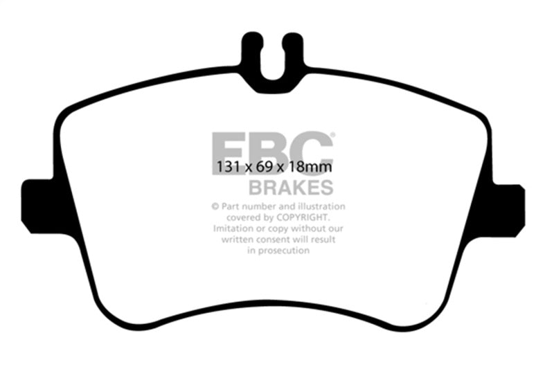EBC 02-05 Mercedes-Benz C230 (W203) 1.8 Supercharged (European Model) Yellowstuff Front Brake Pads - DP41365R