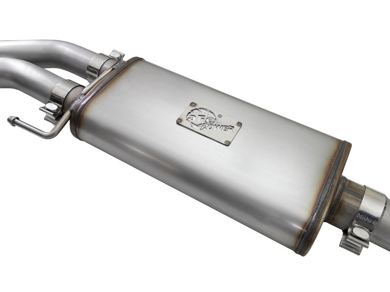 aFe Rebel Exhausts 3in SS Cat-Back 15-16 Ford F-150 EcoBoost V6 2.7/3.5L V8 5.0L w/ Black Tips - 49-43081-B