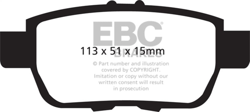 EBC 09-14 Acura TL 3.5 Yellowstuff Rear Brake Pads - DP41754R