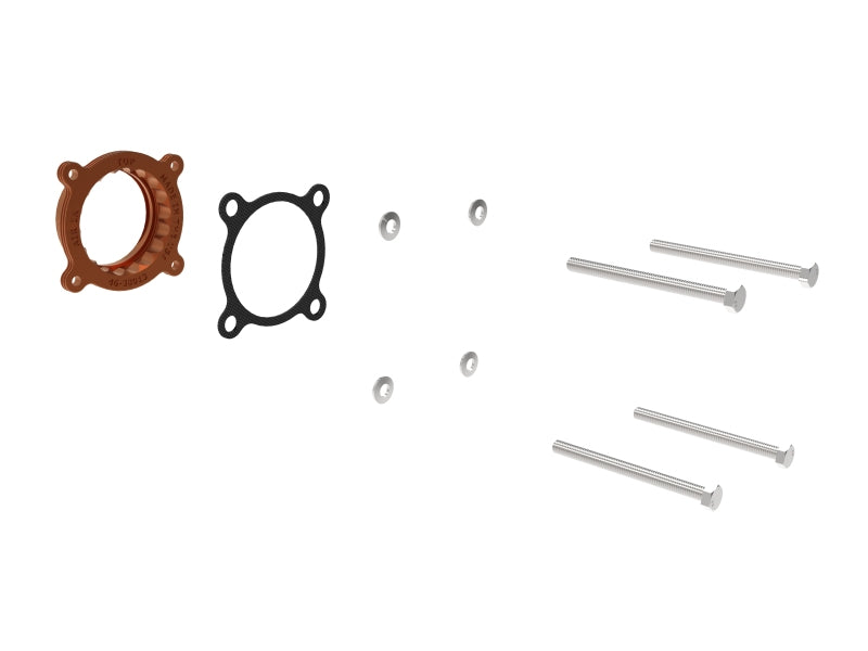 aFe Silver Bullet Throttle Body Spacers TBS 22-23 Toyota GR86 H4-2.4L - Orange - 46-38013