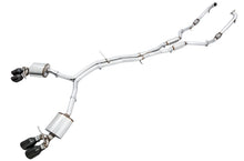 Load image into Gallery viewer, AWE Tuning Audi B9 S4 Touring Edition Exhaust - Non-Resonated (Black 102mm Tips) - 3010-43050