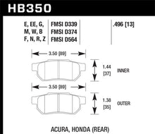 Load image into Gallery viewer, Hawk 90-01 Acura Integra (excl Type R) / 98-00 Civic Coupe Si HP+ Street Rear Brake Pads - HB350N.496