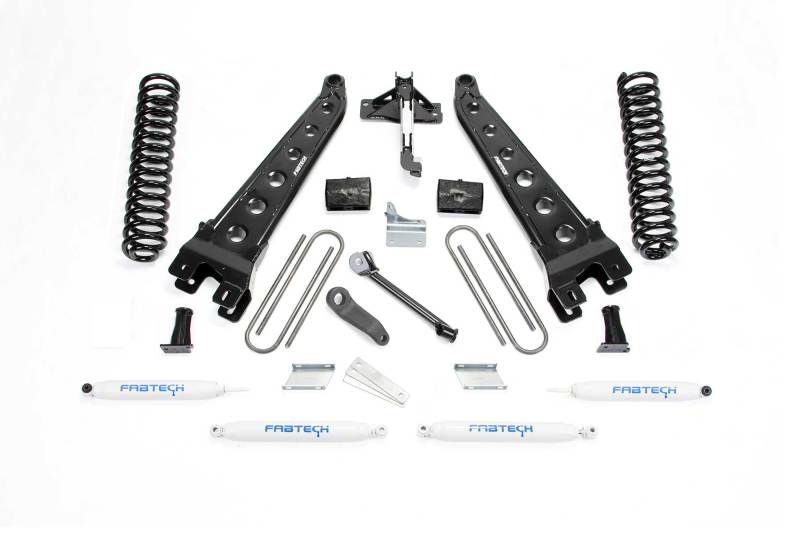 Fabtech 08-16 Ford F350/450 4WD 8 Lug 6in Rad Arm Sys w/Coils & Perf Shks - K2131